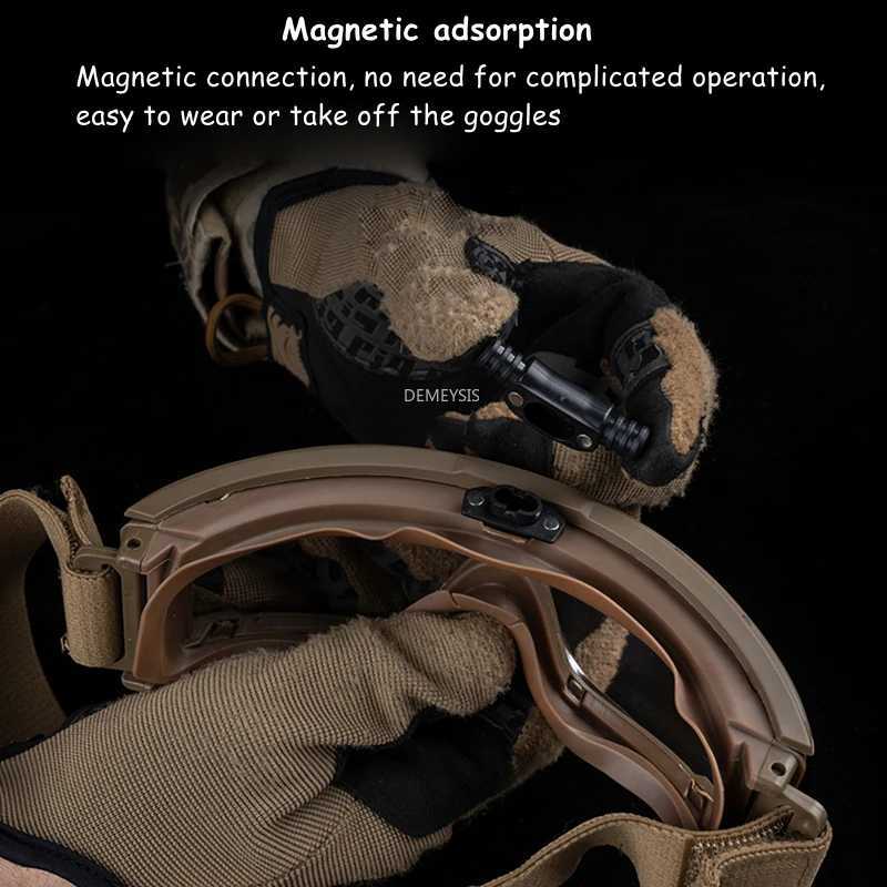 Tactical Goggles Anti Fog Ventilation Fan Adjustable Head Strap for Airsoft Motorcross Mountaineering Ski Defogging Fan J250919