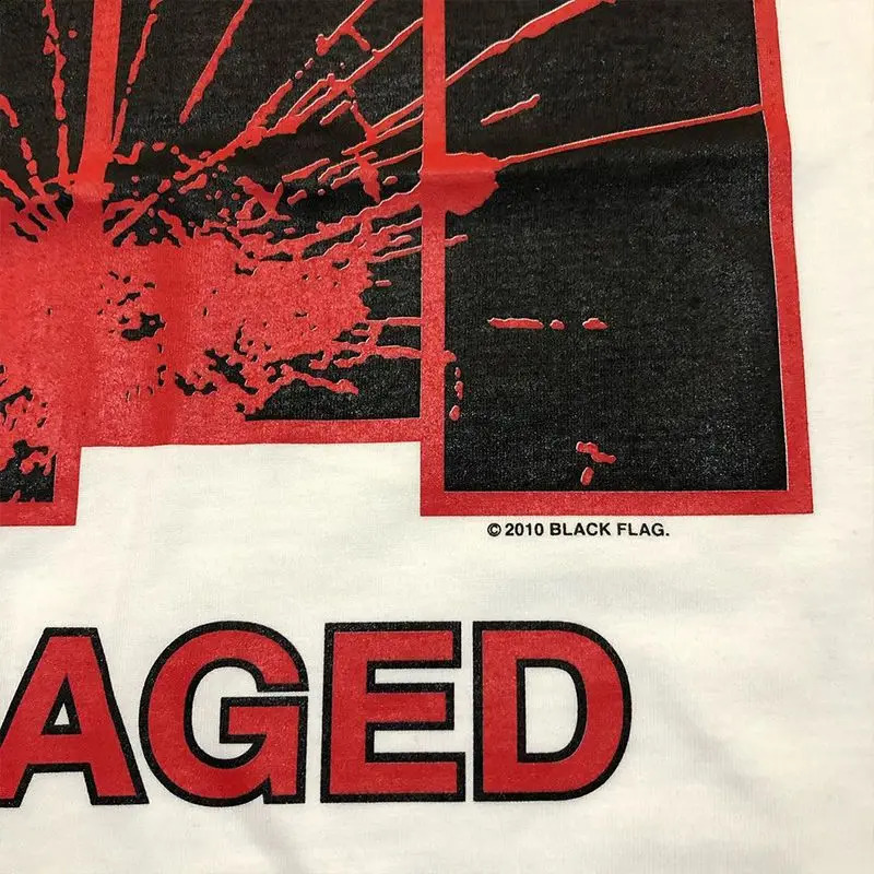 Black Flag Black Flag Punk Rock Band Damaged Heavy Metal Chic Hip Hop Short Sleeve Heavy Cotton Mens Summer Casual TShirt 250919