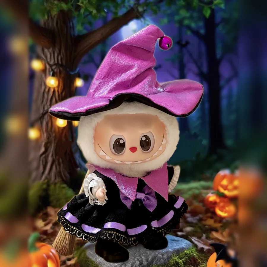 Only Clothing for Labubu Halloween Magical Witch Doll Costume Standing Posture 17cm Vinyl Doll Changing Doll Accessories Gift C250919