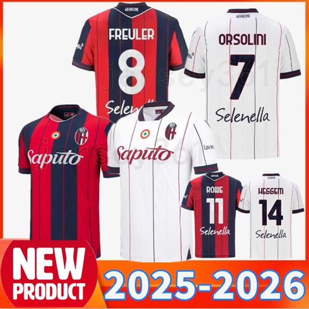 2025/26 Bologna Soccer Jerseys ORSOLINI CAMBIAGHI NDOYE DALLINGA CASTRO AEBISCHER AEBISCHER MORO FREULER FERGUSON FABBIAN football shirts 25 26 Bologna FC jersey