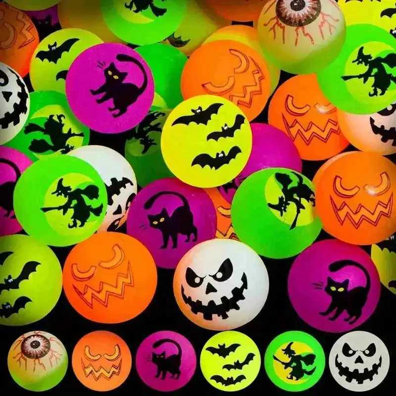 2040Pcs Halloween Party Kids Gift Plastic Pumpkin Boxes with Glow in The Dark Bouncy Balls Trick or Treat Favors Goodie Fillers C250919