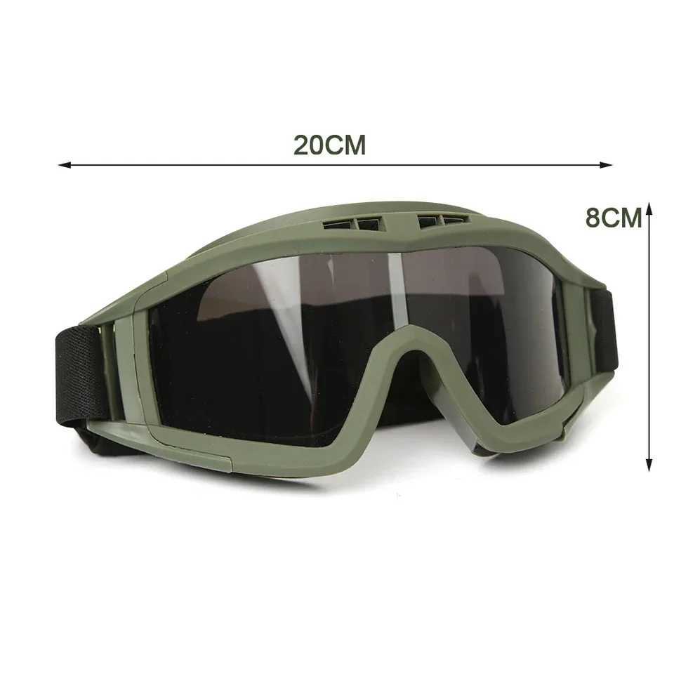 Tactical Goggles Mountaineering Shooting Sunglasses Windproof Sand Control Motocross CS Glasses 3 Lenses Replaceable Motorcycle J250919