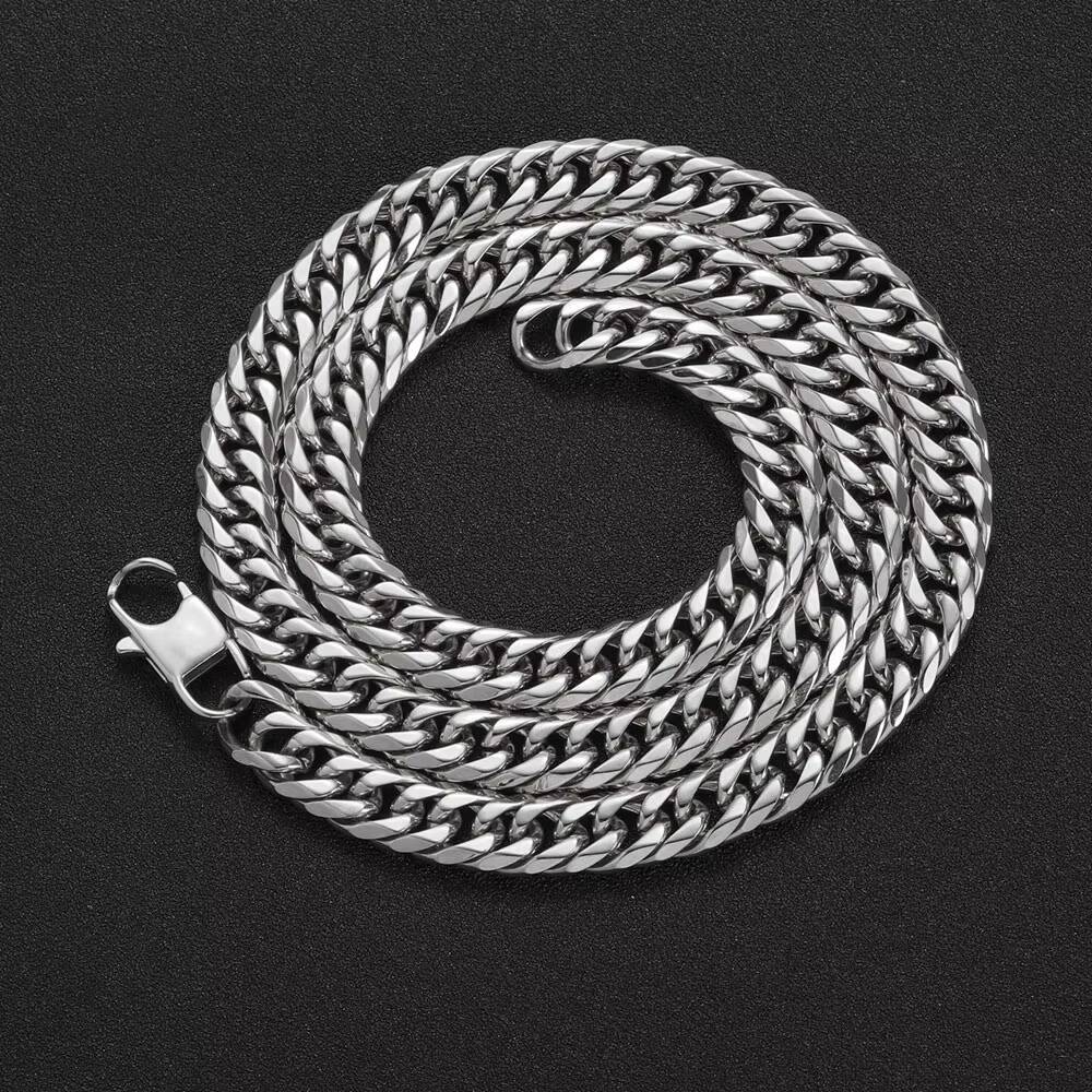 75mm Necklace Men Stainless Steel Cadenas De Acero Inoxidable Por Mayor Cubana Hip Hop