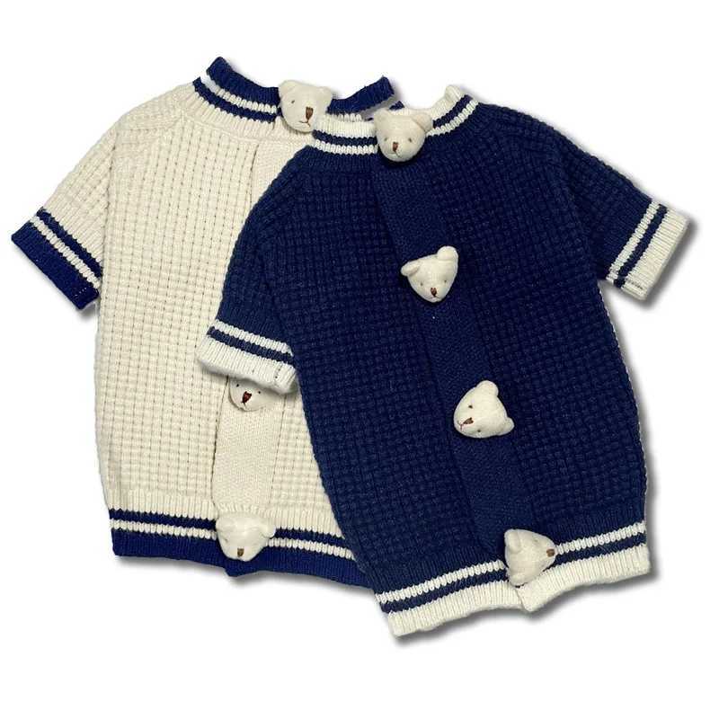 Pet Bear Sweater Dog Bottom Sweater Cute Teddy Maltese Yorkshire Small Dog AutumnWinter Splice Simple Bear Sweater Cat Clothes S25911