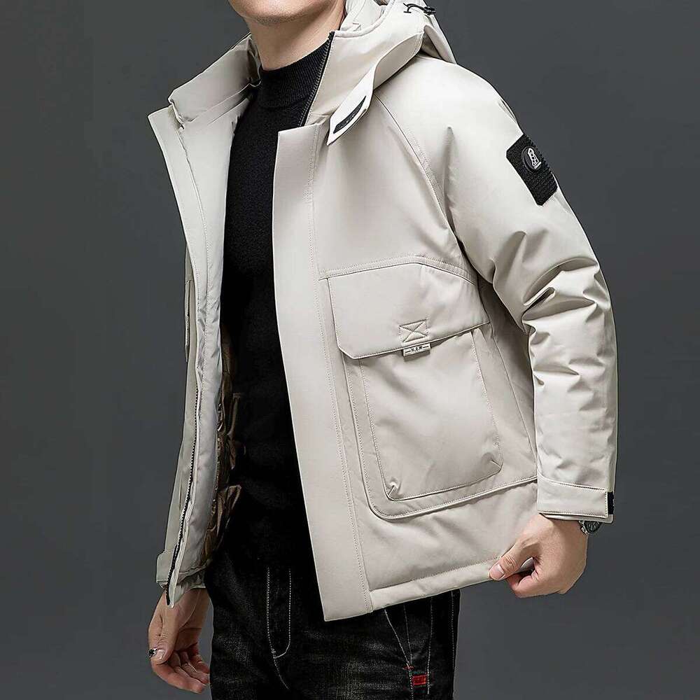 High Quality Men's Hooded White Duck Down Jackets 2025 Winter Warm Puffer Coats Outwear Windproof Thicken Padded Tops Clothing