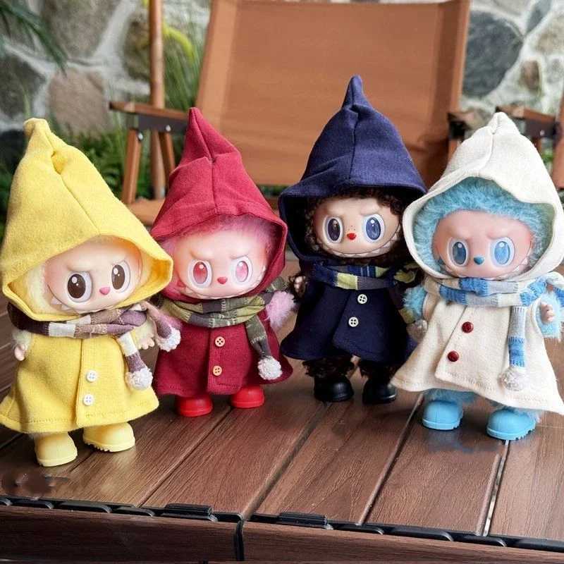 Cute elf witch cloak Magic Set Clothes For 17cm Labubu Doll Halloween Christmas Clothing Dress Up Outfit for Labubu Accessories C250919