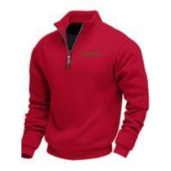 Solid Half Zip Up Sweatshirt, Loose Casual Long Sleeve Pullover Fall & Winter, Men's Clothes for Daily Wear