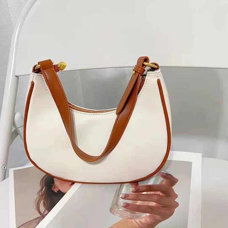 Fashion Saddle Shaped Armpit Shoulder Bags For Women Solid Color Pu Leather Female Bag Clutch Underarm Messenger Purse Z250915