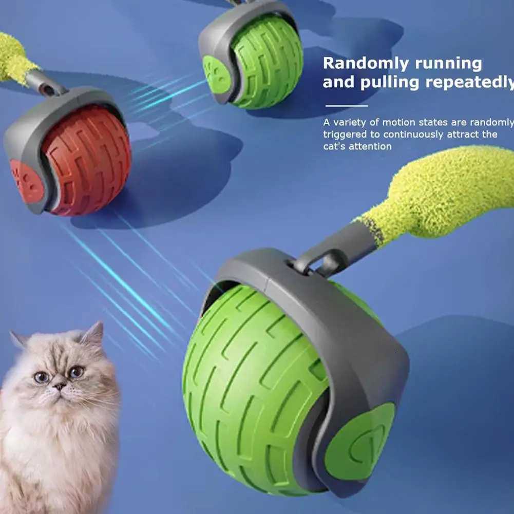 Cat Interactive Ball Rechargeable Smart Pet Electric Toy Automatic Rolling Ball Simulated Tail Dog Cat Training Teaser X250918