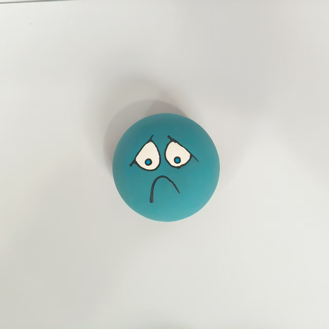 Latex Bouncy Ball Dog Toy Natural Eco friendly Soft Rubber Squeaky Teething Expression Balls Pet Puppy Toy for small dogs Random 8pcs in One Pack