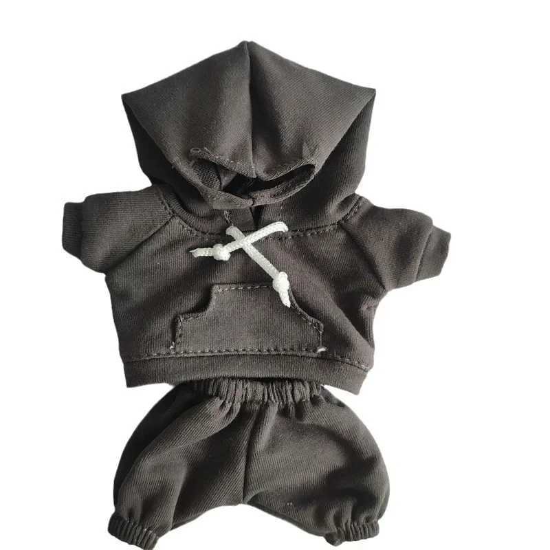 17cm Dolls fashion Clothes for Labubu The Monster Outfit Accessories Clothing DIY Kids Gift Girls Hooded Sweatshirt Pants C250919