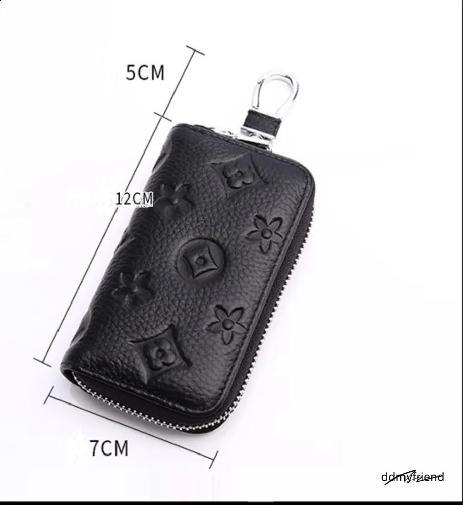 2025 Zipper Large Capacity Men Genuine Leather Multifunctional Practical Car Bag Cowhide Key Pouch 250818 ddmyfriend