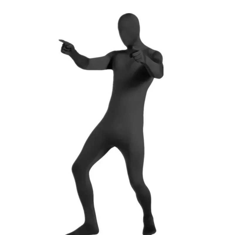 Collants capuche complets pour adultes Costumes de spectacle sur scne verts trs extensibles Costumes dhalloween pour enf L250918