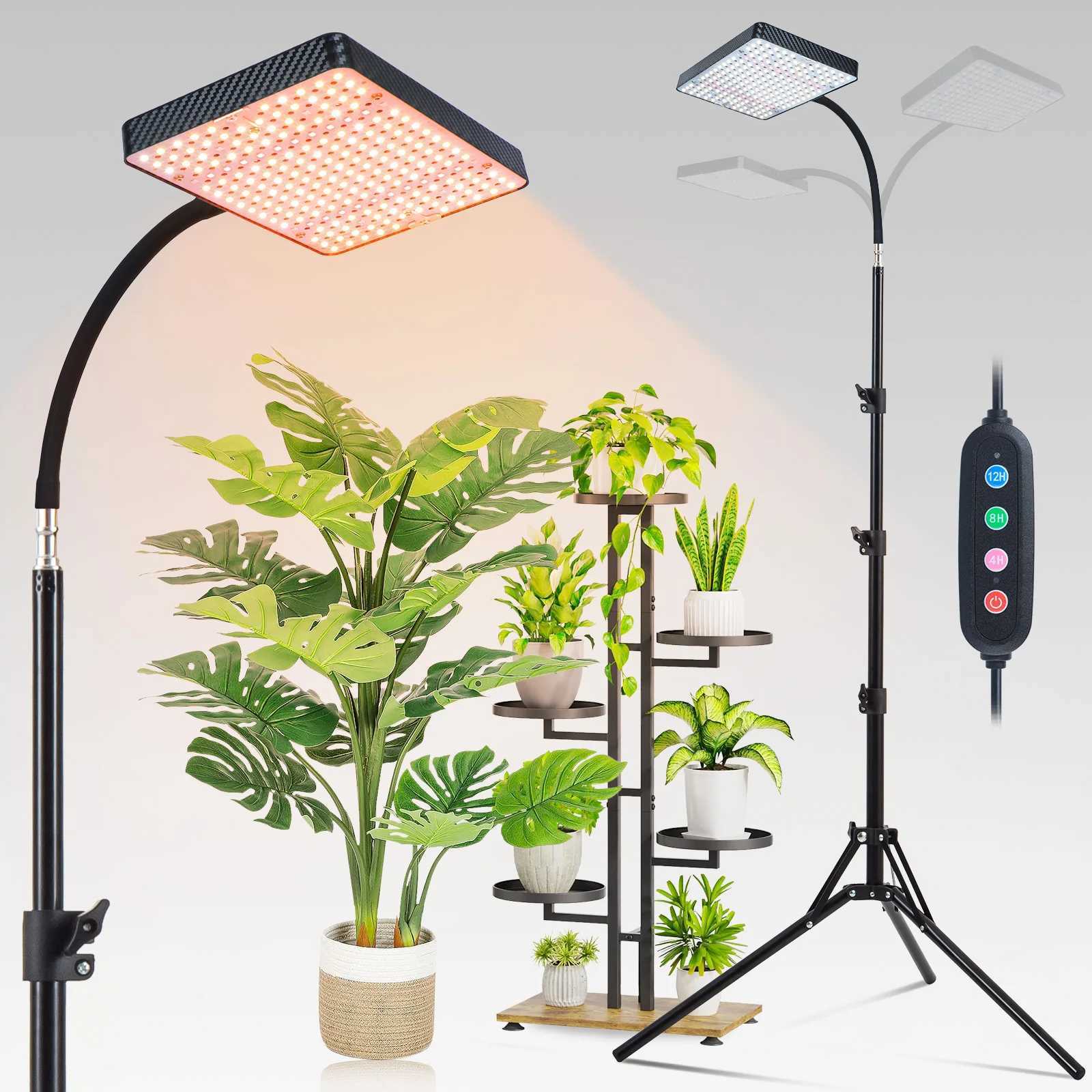 Grow Lights with Stand and Timer FECiDA Tripod Standing Grow Lights for Indoor Plants 2464 Height Adjustable C250919