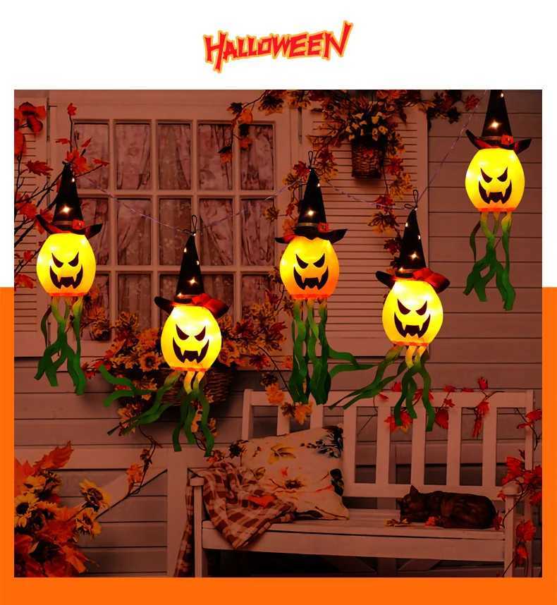 Halloween Pumpkin Ghost Decoration Scene Arrangement Pumpkin Lantern Emit Light Accessories Outdoor Decoration Light C250919