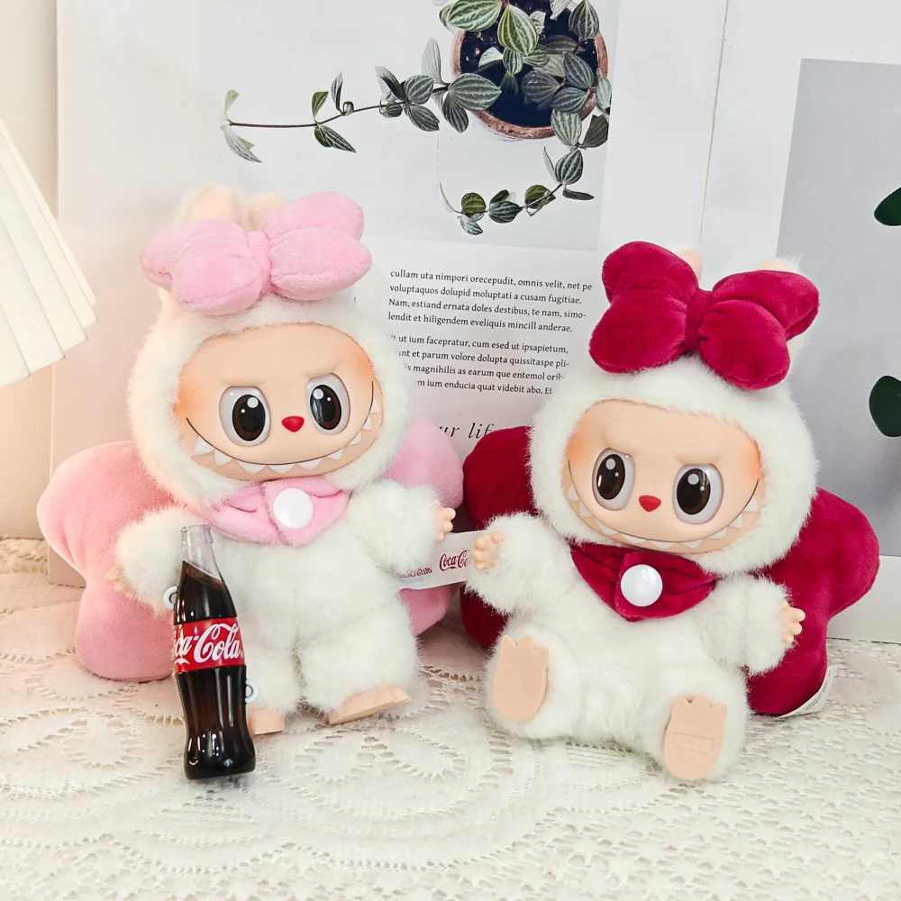 First Generation Second Generation Third Generation Keychains Labubu Macaron Sitting Clothes Party Big Bow Wings Gift C250919