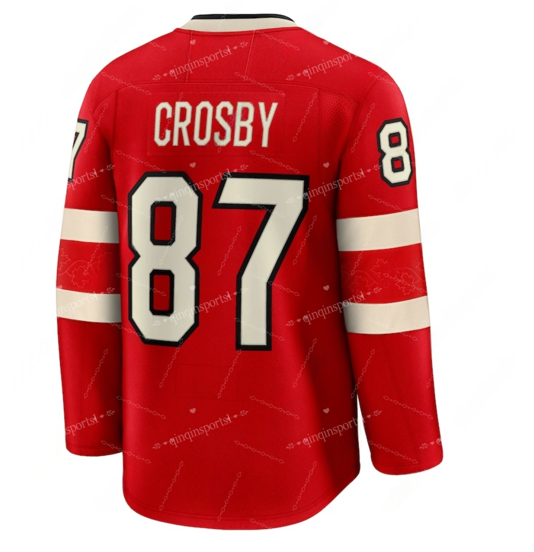Canada Hot Selg 2025 Newcomers Long SLEeve Hockey Crosby 87 jerseys Team Adult Children 4-Nation to Face PrEMium X250218 This baseball uniform is a quick-drying
