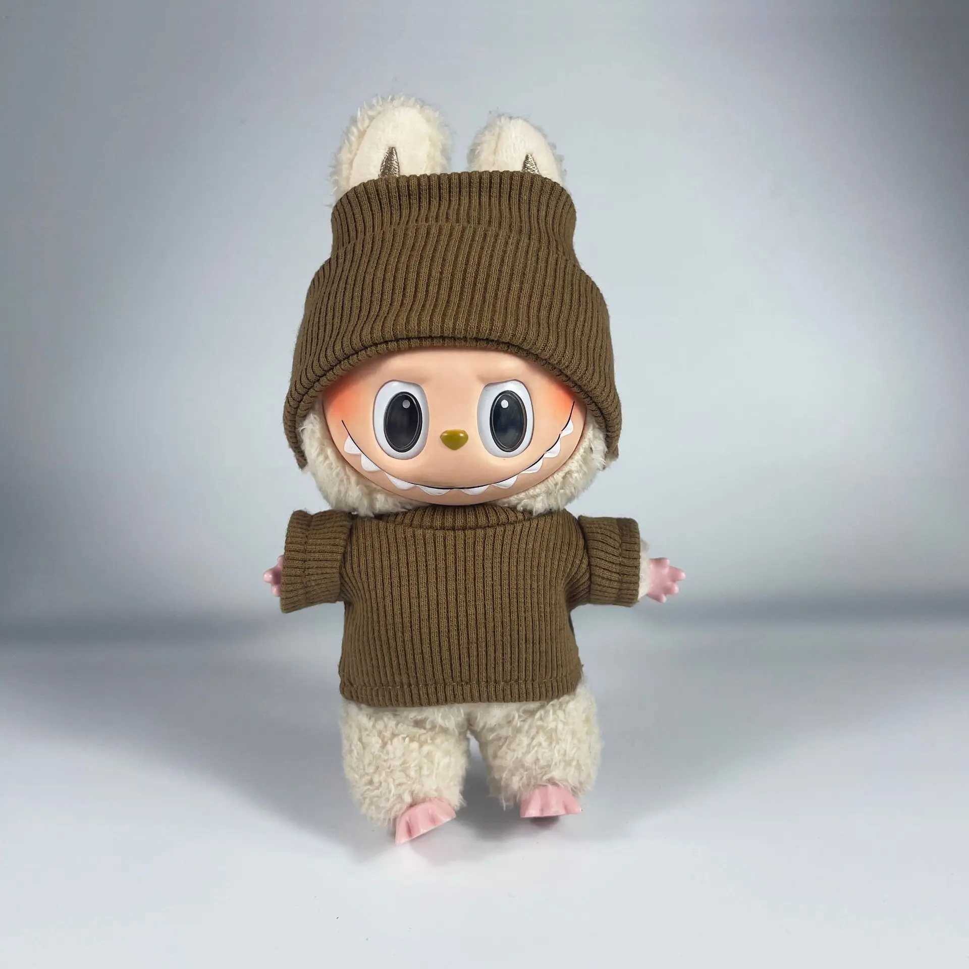 For 1517cm Ropa Labubu Doll ClothesSweater Set customization Match Knitted Hat Tshirt Dopamine Color Matching Fashion Design C250919