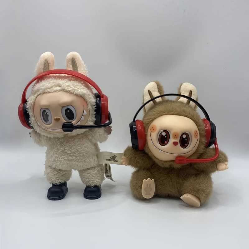 For Labubu Doll Headphone Accessories 17cm Labubu Color Headset V1 V2 V3 Cotton Doll Microphone Headphones Toy Birthday Gift C250919