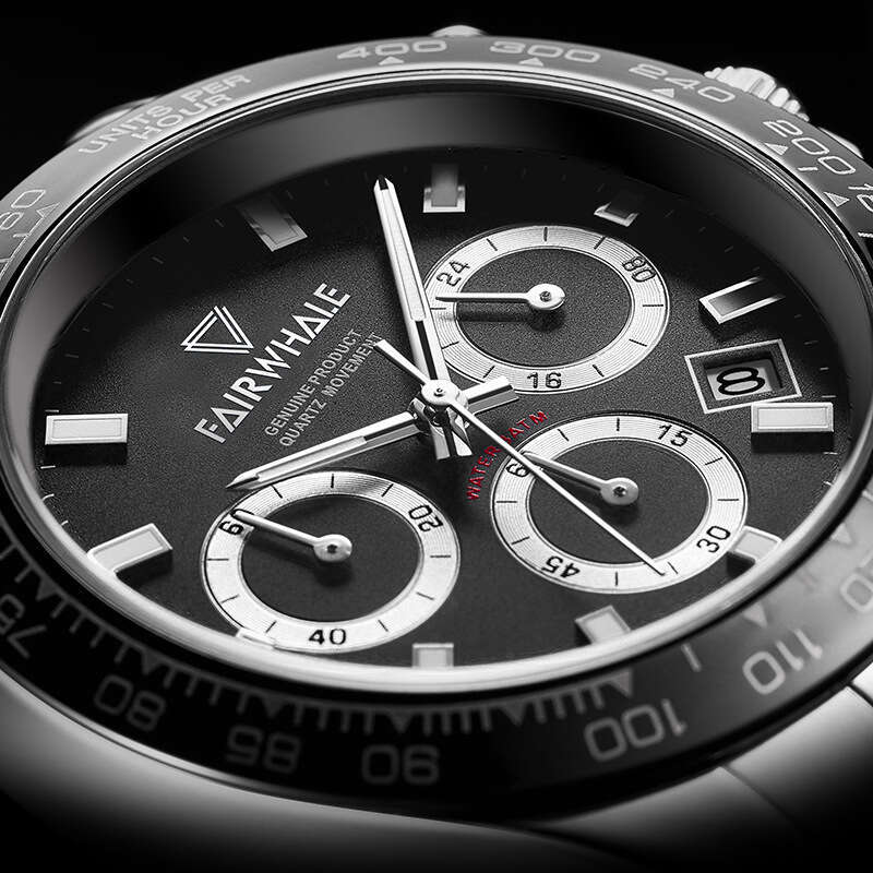 Mark Fairwhale Men's Three-Dial Multifunctional Sports Waterproof Quartz Watch