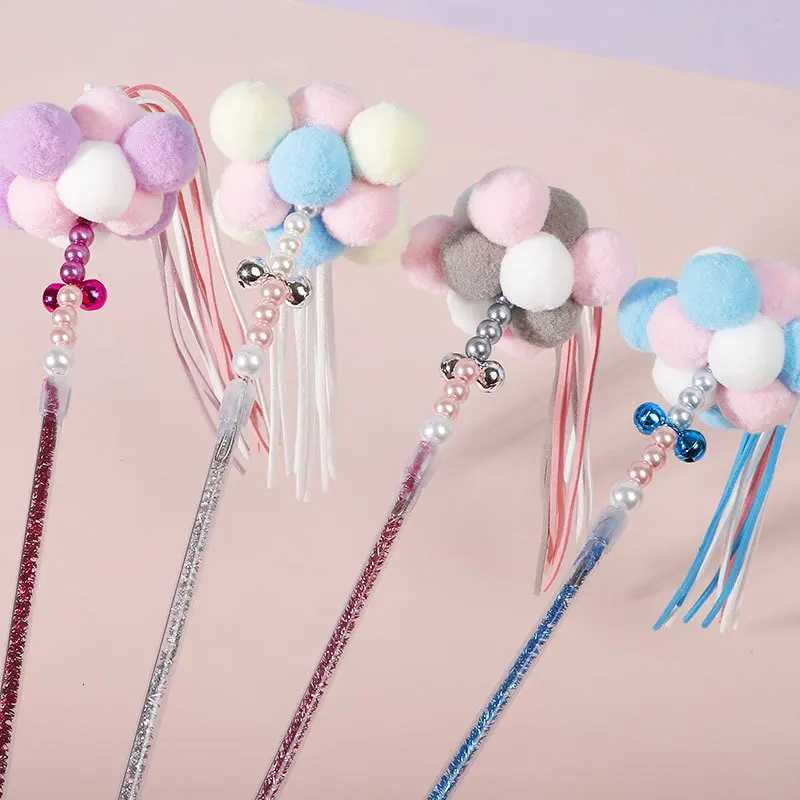 Funny Kitten Cat Teaser Interactive Toy Rod with Fringed Toys for Cats Teaser Interactive Toy Rod Pet Fairy Cats Stick X250918