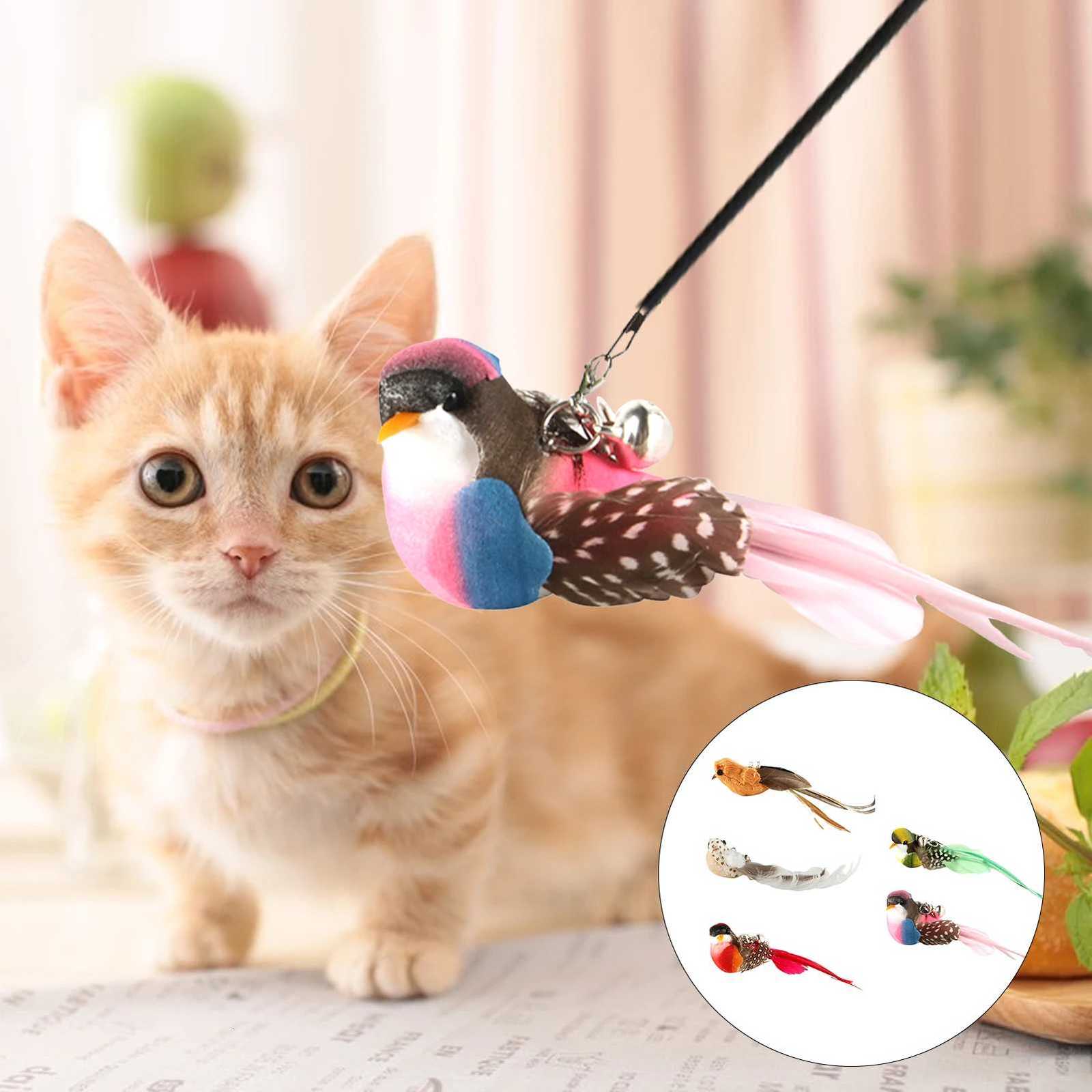 Replacement Head For Funny Cat Stick Toy Various Kinds Cats Rod Feather Birds Teaser Kitten Toy For Pet Supplies X250918