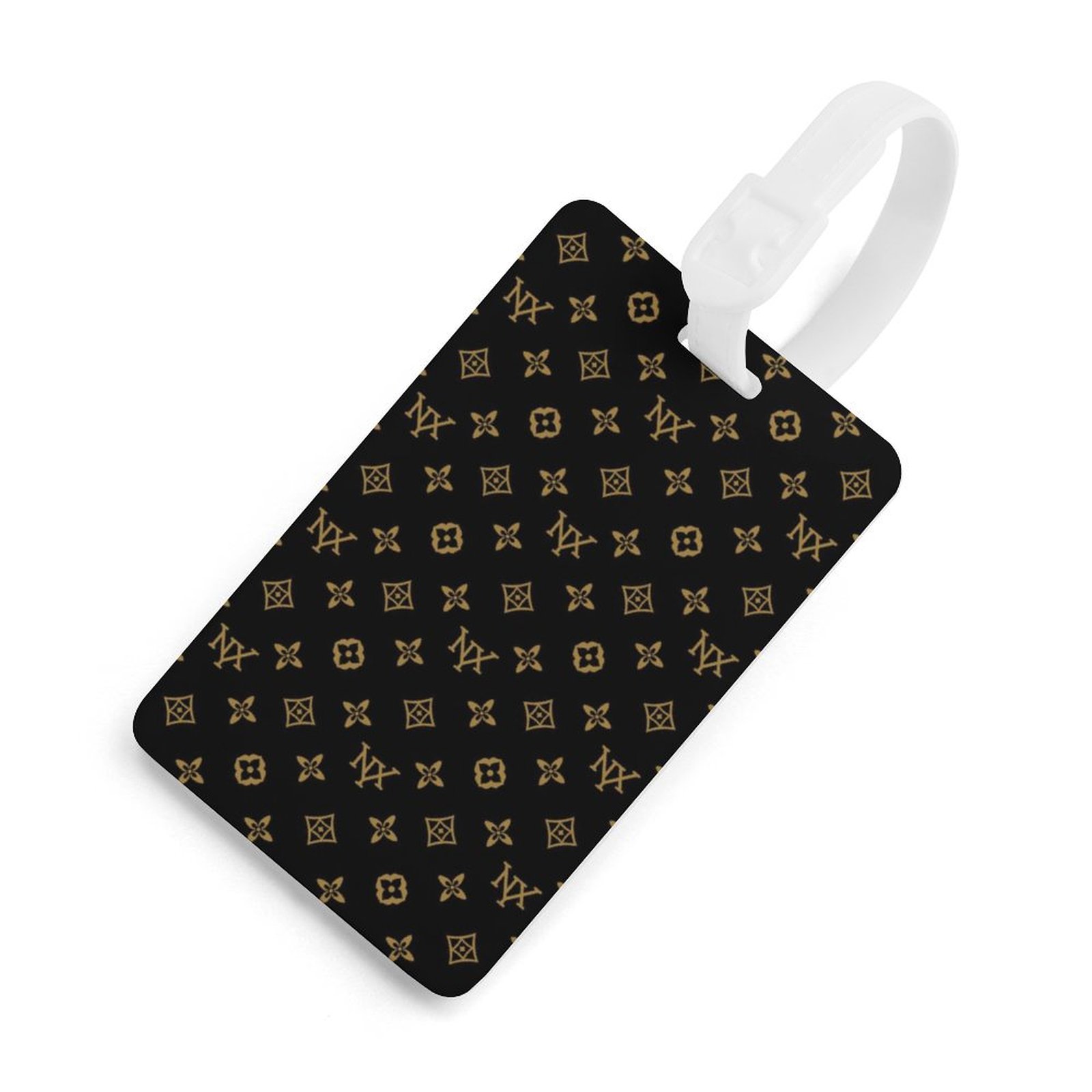 NXY top quality Rectangular Stainless Steel Luggage Tag fashion brown flower Durable Privacy Protection Cover Versatile Baggage Tag Waterproof Boardin