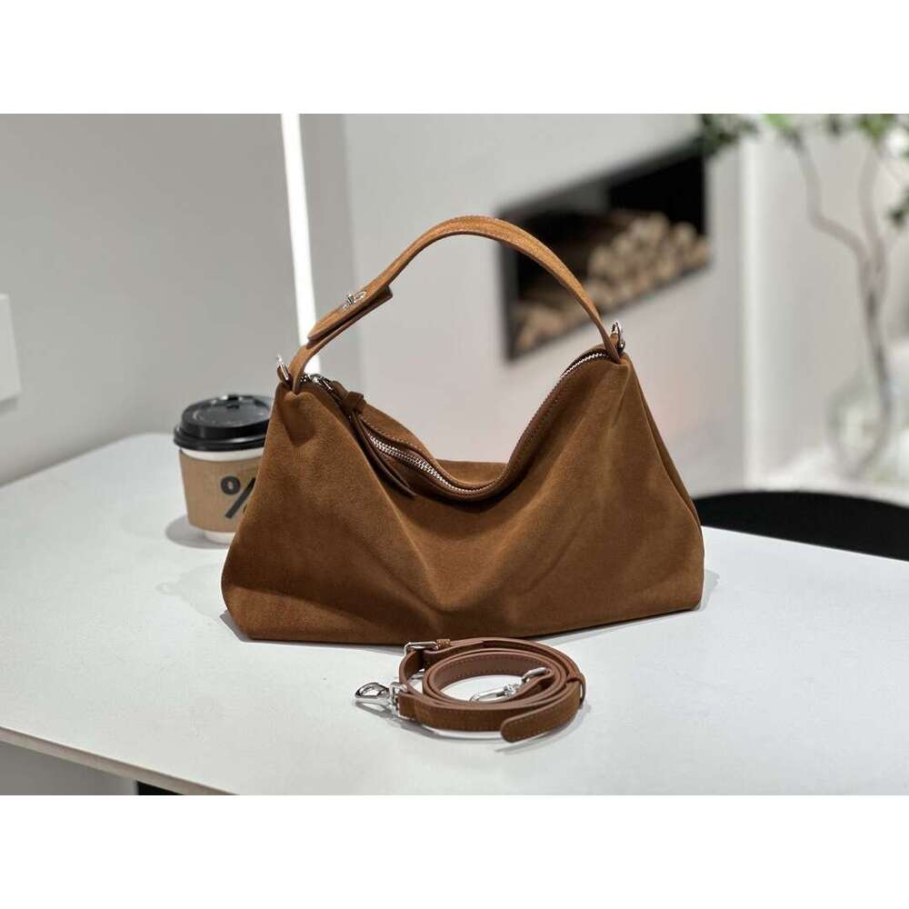designer bag tote bag Women's Genuine Leather High-End Matte Cowhide Handbag Crossbody Clutch Soft Suede Bag New Model