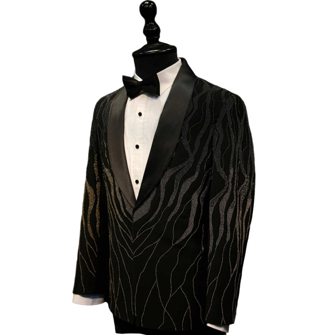 Luxury Customized One Piece Men Jacket Shawl Lapel Single Button Beadeds Classic Fit Groom Wedding Tuxedos
