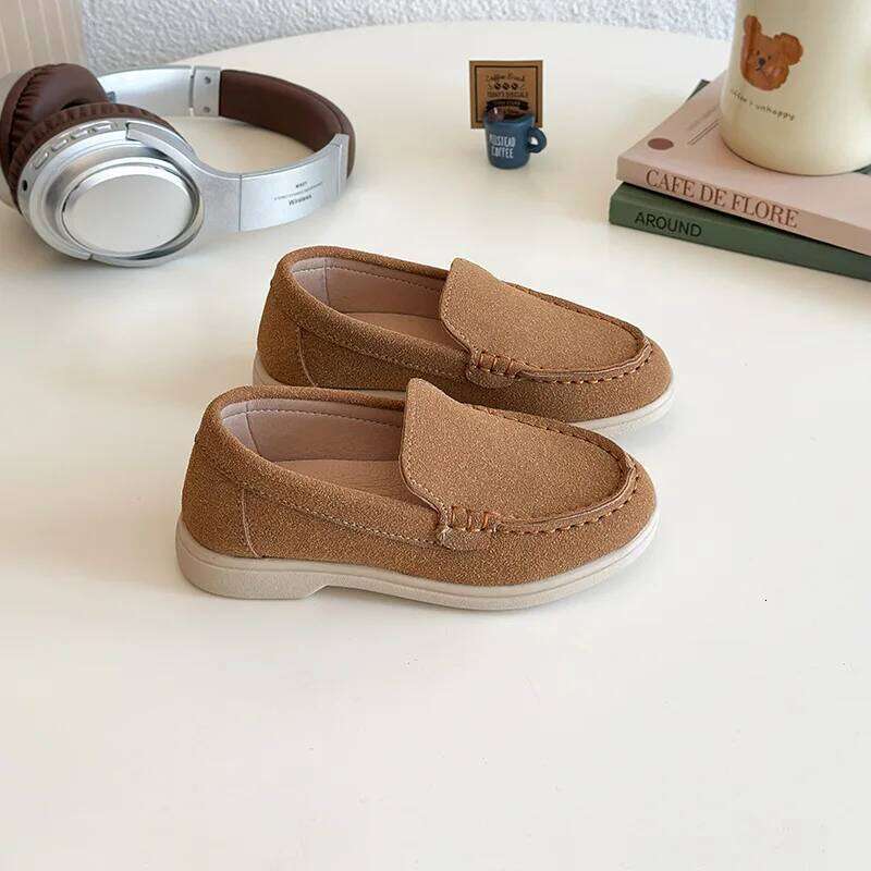 Children's One-pedal Single Shoes Spring Autumn New Boys' Casual Baby Soft-soled Slip On Loafer School Student Flats