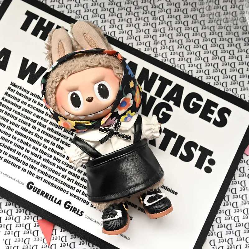 Labubu 17cm Clothes The Monster Dolls Outfit Accessories Clothing DIY Kids Gift Dress Shoes HighQuality Cool Girl Strap Dress C250919