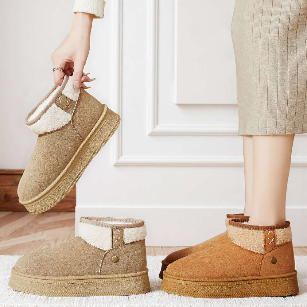 Designer Shoes Warm Snow Boots Women Ankle Boots Winter Fleece Outdoor anti slip Classic Boots Versatile Fashion Mid-Calf Women Fleece Thickened Cotto