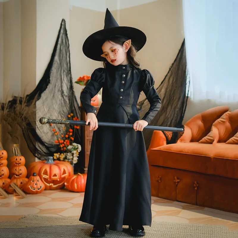 Halloween Childrens Costume Cosplay Wizard Witch Robe Performance Vampire Performance Childrens Dress L250918