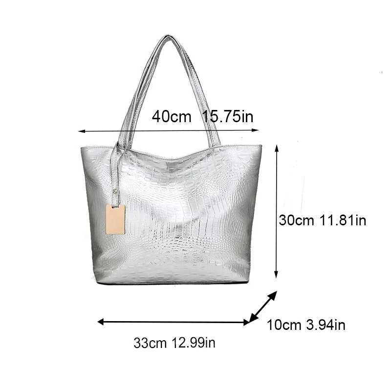 Large Capacity Shoulder PU Handbag With Pendant Crocodile Pattern Fashionable European And American Commuting Womens Tote Bag Z250915