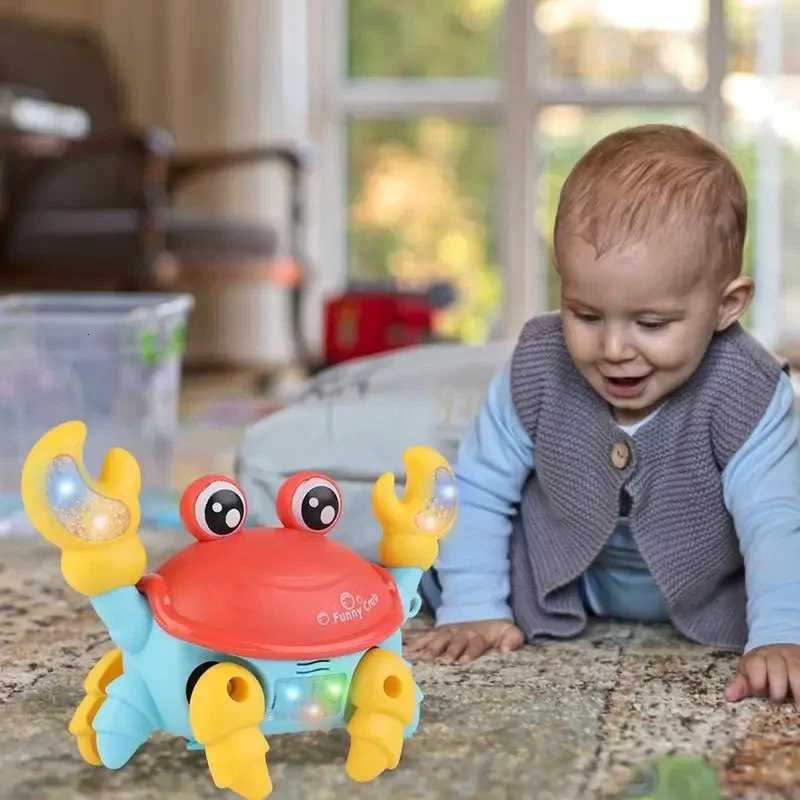 Kids Induction Crawling Crab Octopus Walking Toy Baby Electronic Pets Musical Toys Educational Toddler Moving Toy Christmas Gift X250918