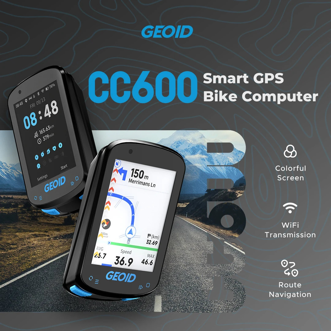 GEOID CC600 Route Navigation Bicycle GPS Computer 11 Languages Wireless Bike Speedometer Automatical WIFI ANT Odometer 260423