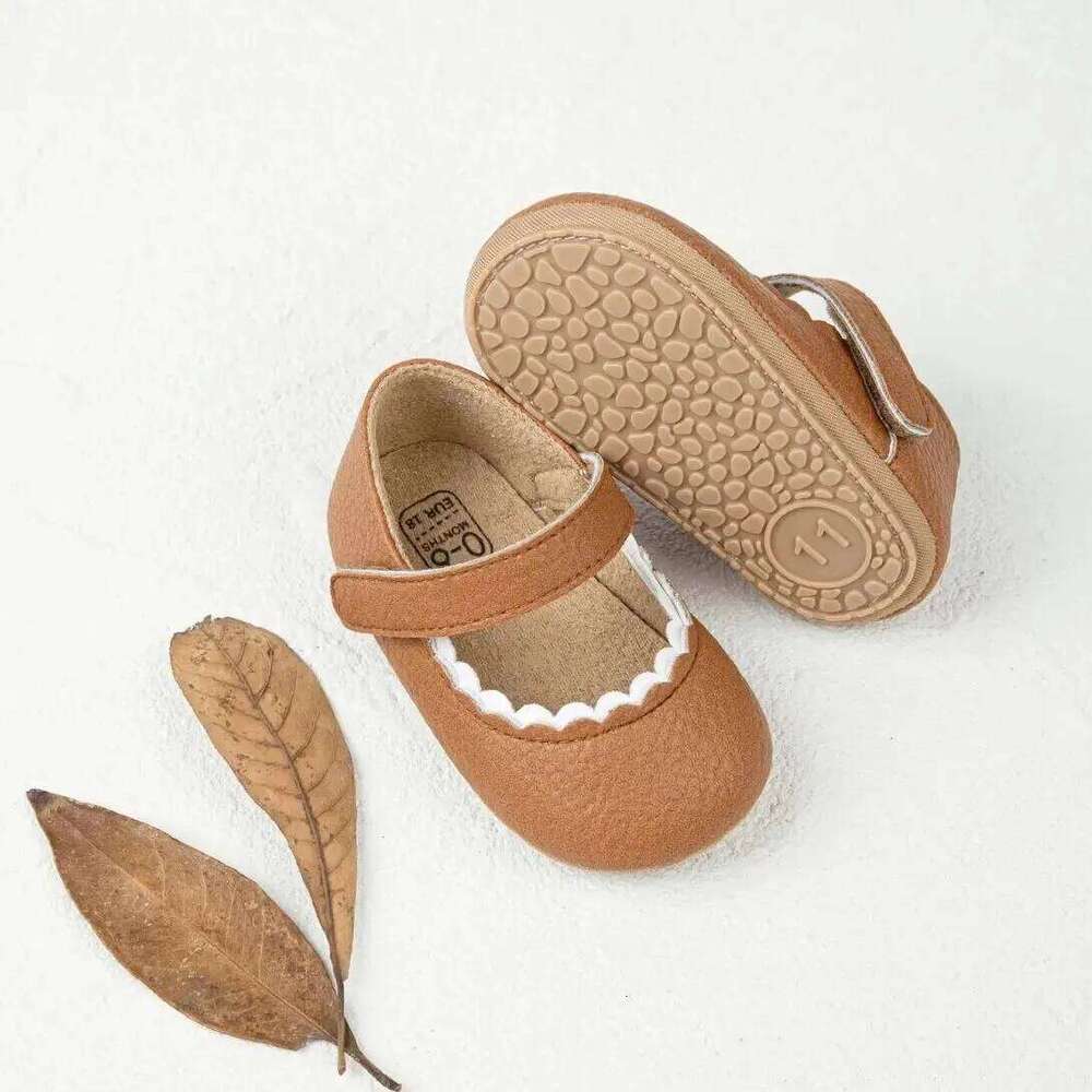Meckior Baby Boys Girls Infant Leather Rubber Sole Anti-slip Toddler First Walkers Crib Shoes Newborn Girl Princess