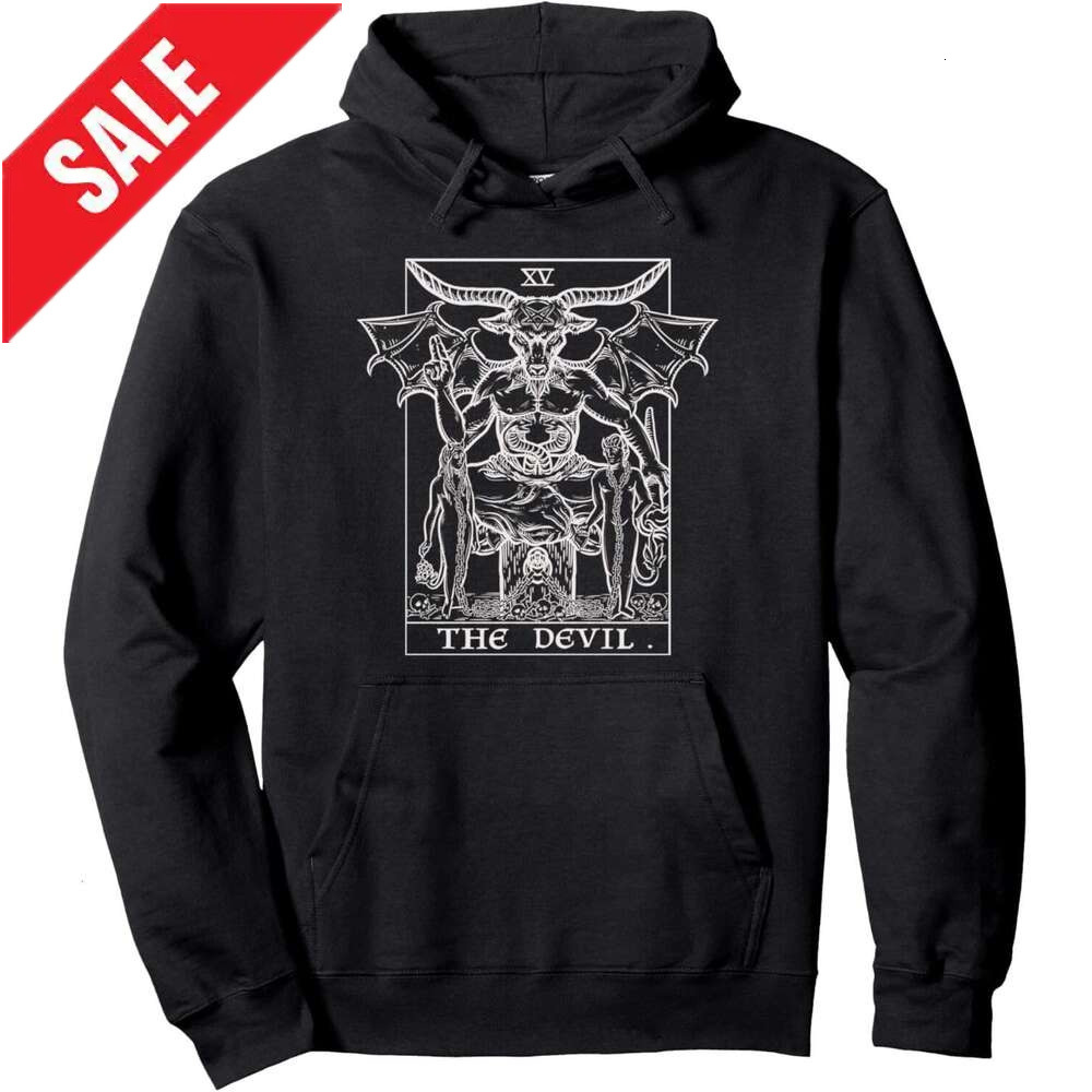 Hoodie for Mens Womens The Devil Tarot Card Baphomet Satanic Witch Gothic Halloween Pullover Hoodie Graphic Hoodies Sweatshirt Pullover Long Sleeve 20