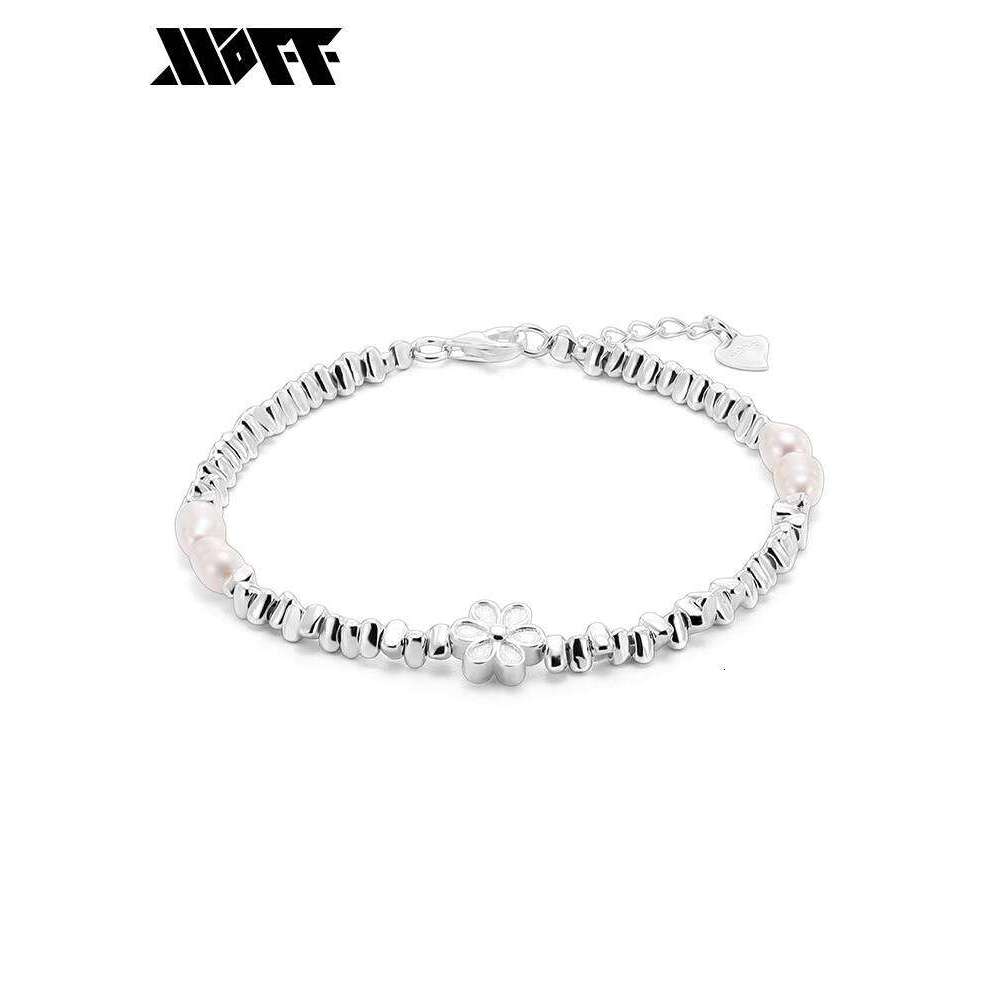 XXOFF Niche Design Flower 0k Pearl Adjustable Sier White Women's Bracelet