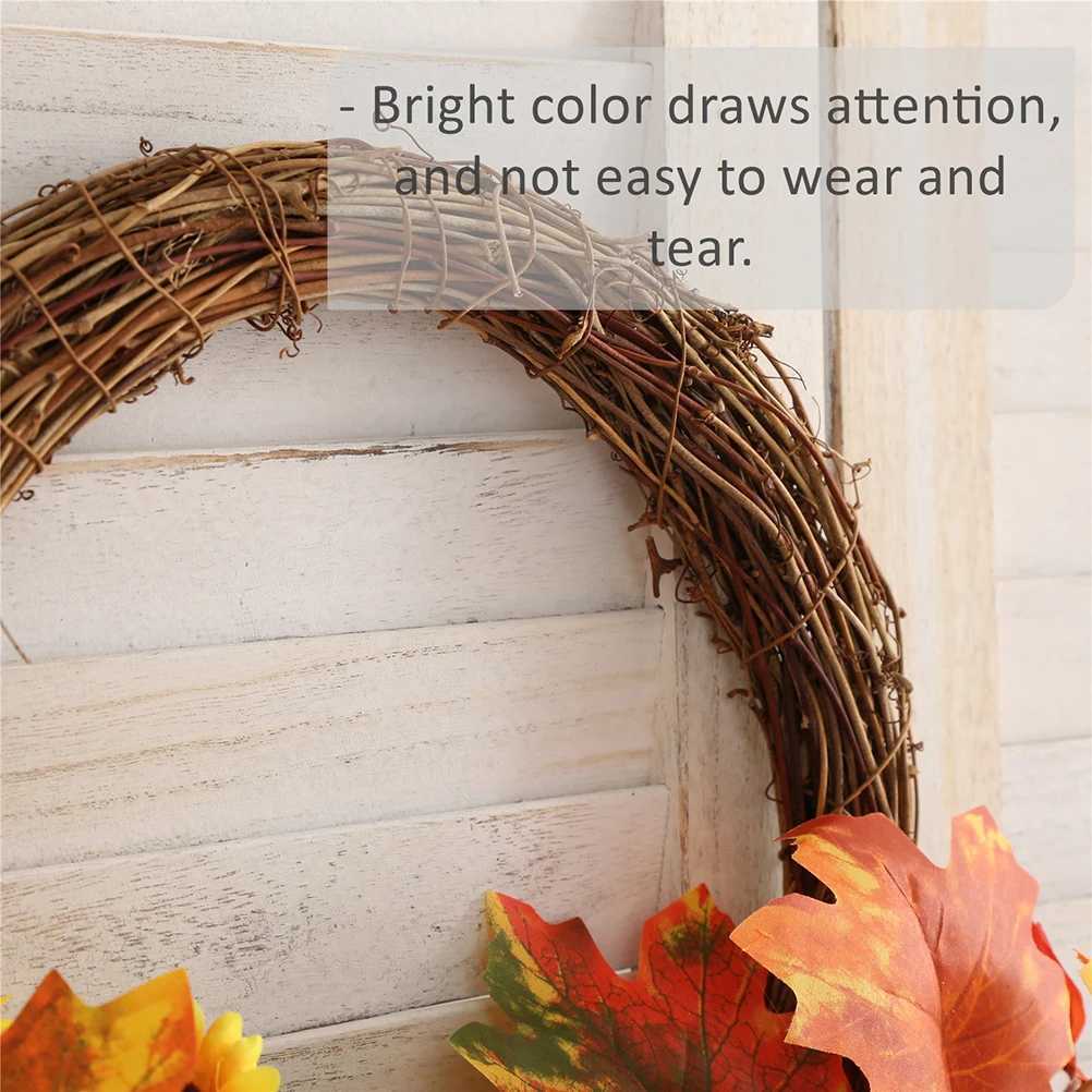 45Cm Premium Maple Leaf Garland Holiday Door Wreath Sunflower Floral Decor Wall Hanging Ornament Rattan Shop Window Vivid Fade C250919