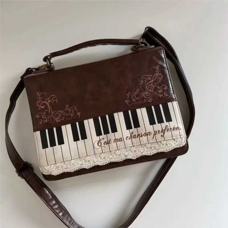JIAERDI Harajuku Personalized Piano Square Bag Female Vintage Brown Crossbody Bags Women Fairycore Aesthetic Handbag 2025 NewXJ250918