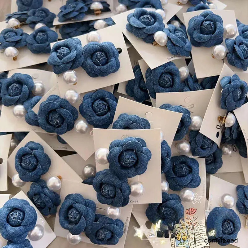 2025 New Camellia Pearl Duckbill French Style Three-Dimensional Flower Elegant Side Clip Hair Accessory ddmyfriend