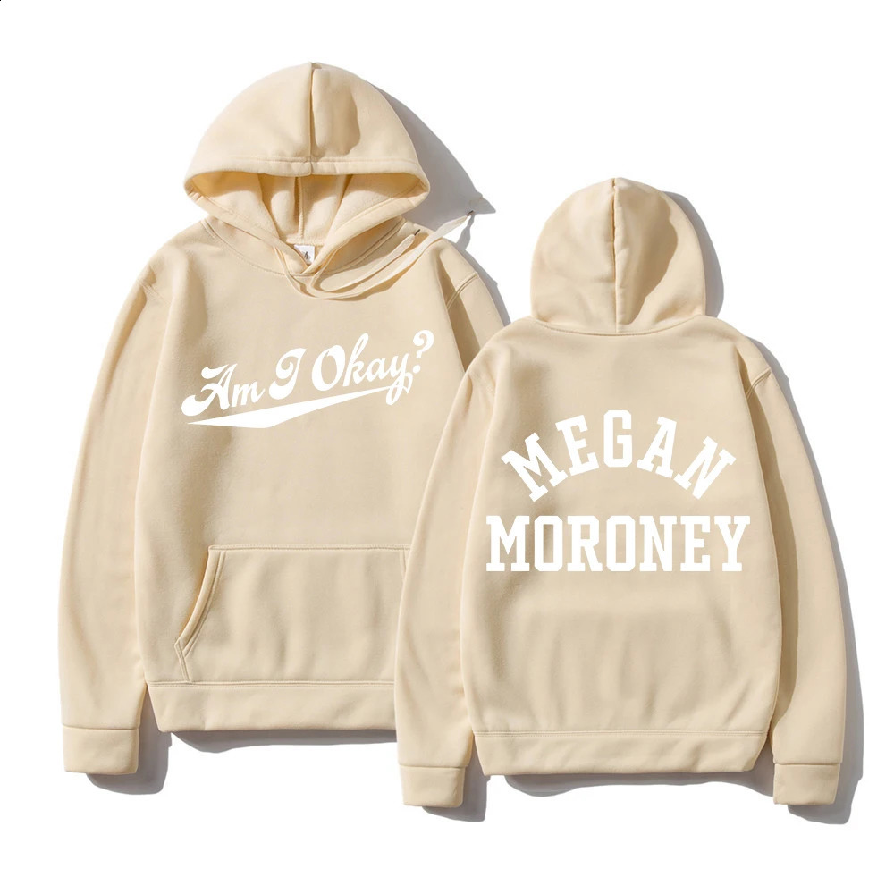 Megan Moroney Am I Okay Hoodie WomenMen Harajuku Aesthetic Letter Print Hoodies Unisex Autumn Winter Pullover Sweatshirts Hoody 250918