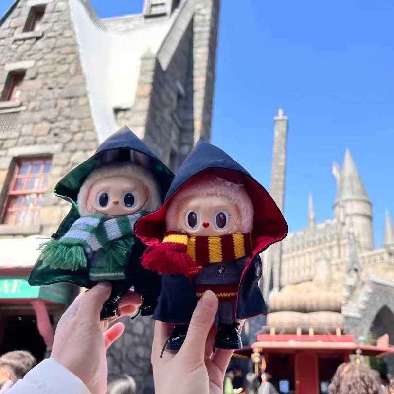 For 17cm Labubu Fashion Cloak Set Vinyl Doll Clothing Decoration Magic Academy Style Clothing Shoes Glasses Accessories Gifts C250919