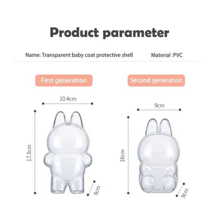 2025 LABUBU Transparent Doll Cover One Generation and Two Generations Display Cover for Party Dolls Doll Accessorie Holiday Gift C250919