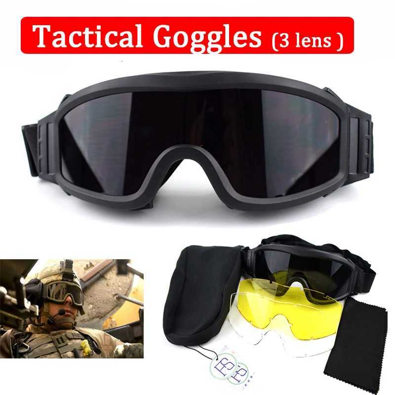 Military Tactical Goggs Windproof Airsoft Paintball Glasses Mens Women War Game Glasses Cam Hiking Sand Prevention UV400 Y250919