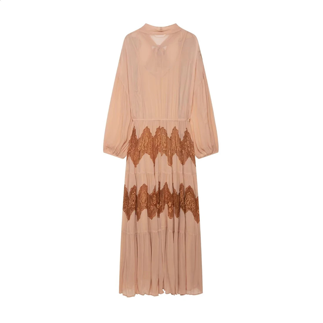 Ladies Dresses Womens Fashion Bow Patchwork Lace Dresses 250919