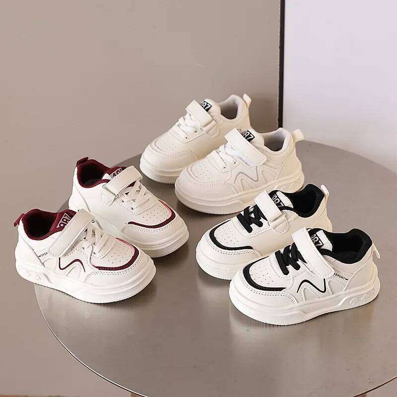 Fashion Girls' Spring New Boys Simple Kids Casual Soft Soled Girls Sports Shoes Anti Slip Child Shoe