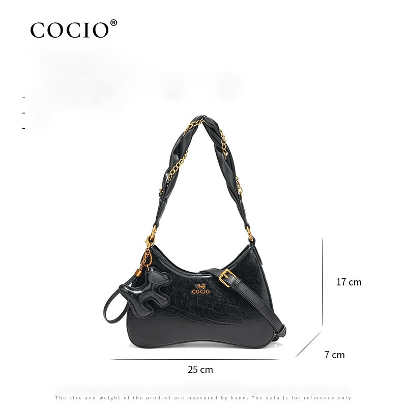 COCIO designer bag New leather bucket bag simple versatile multi compartment handbag niche design hot selling womens bag Solid