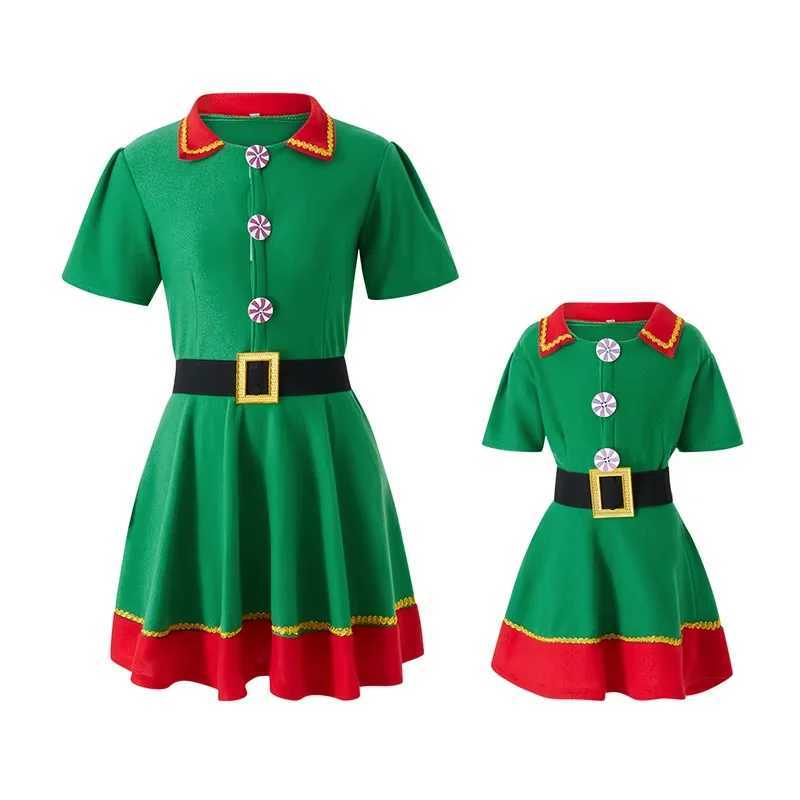 Cute Christmas Elf Cosplay Clothing Girls Boys Santa Party Green Fairy Pixie Suit for Kid and Adult Xmas Family Matching Apparel L250918
